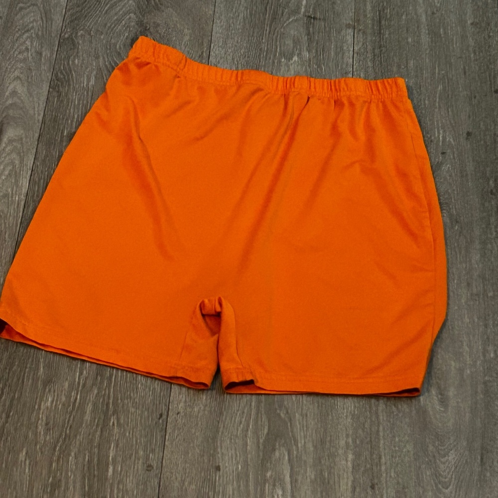 Orange Biker Shorts